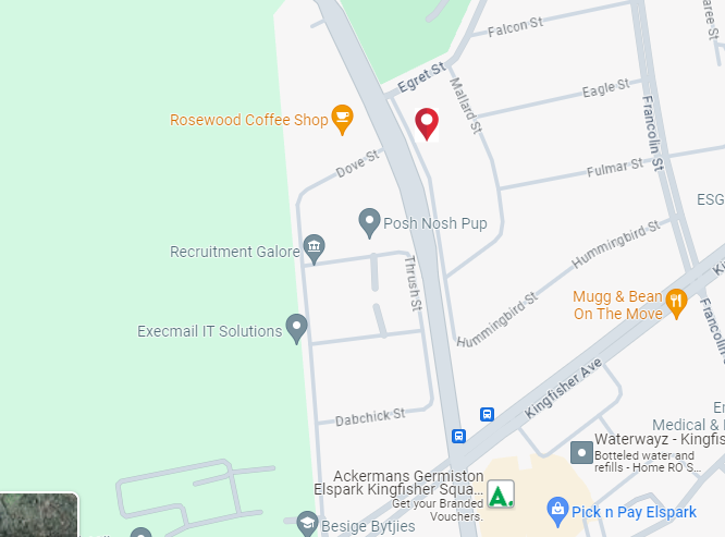Njoms GuestHouse Elspark Contact Map